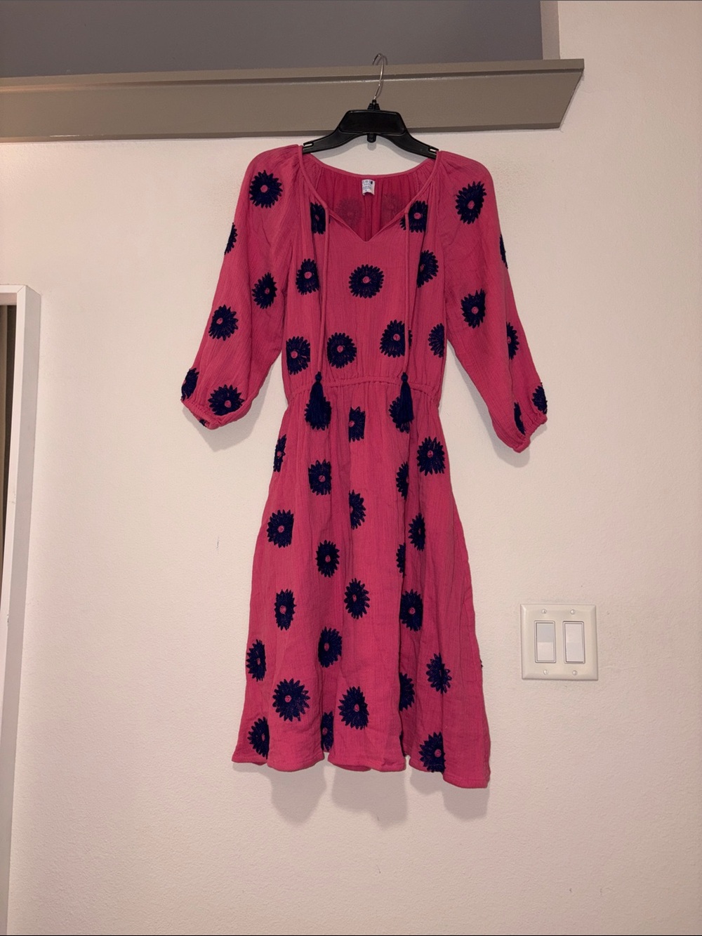 Mer St. Barth Solange Floral Embroidered Dress SZ S EUC - Picture 2 of 4